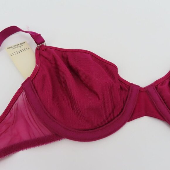 Vintage Vassarette 36B Virtue Red Style 75256 Underwire Bra No Padding NEW NWT - Picture 9 of 15